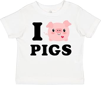 Amazon.com: inktastic I Love Pigs Toddler T-Shirt 2T 0020